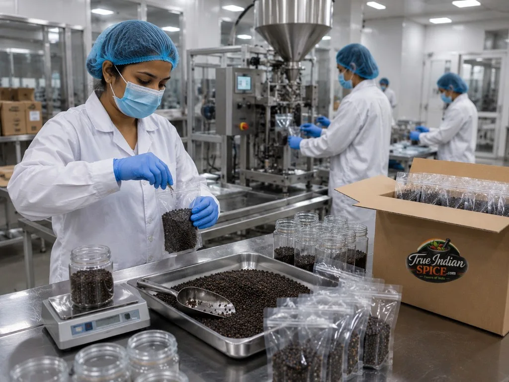 Black Pepper private label and OEM packaging preparation