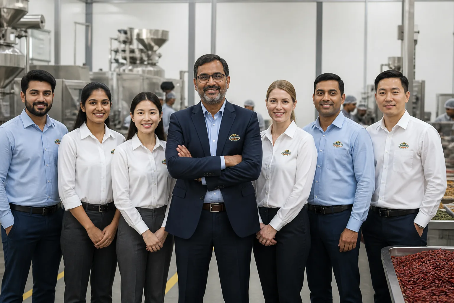 True Indian Spice export team coordinating spice processing and global shipment operations