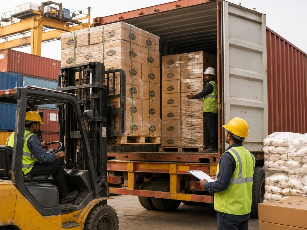 Makhana container loading and export cargo planning