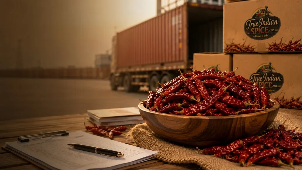 Red Chilli export shipping and logistics coordination